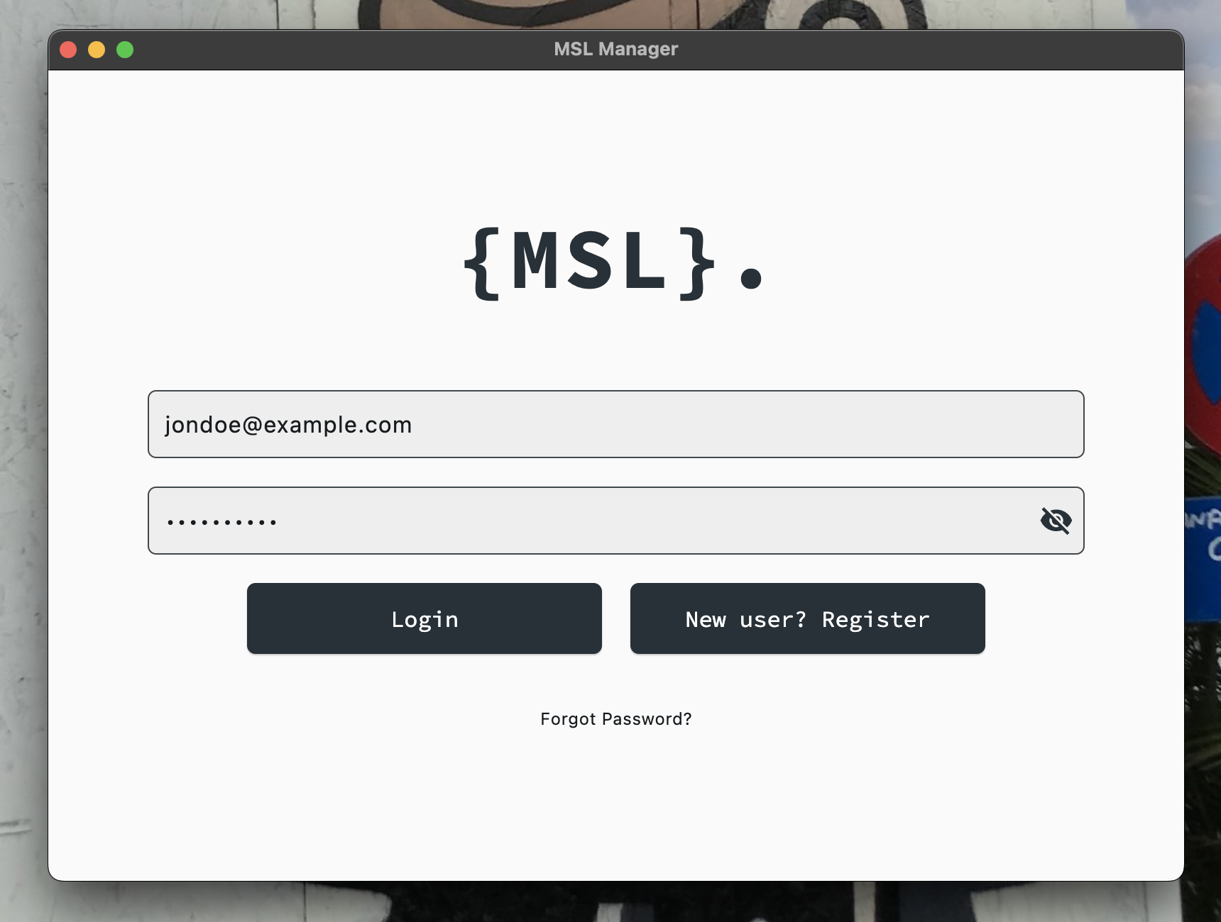 MSL Manager Screenshot